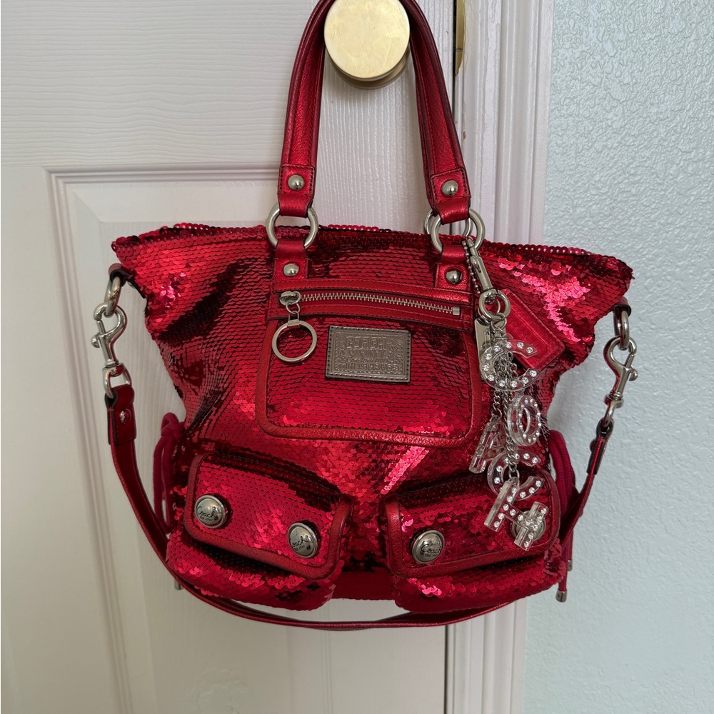 Coach Sequin Spotlight in Red/Silver Limited Edition
